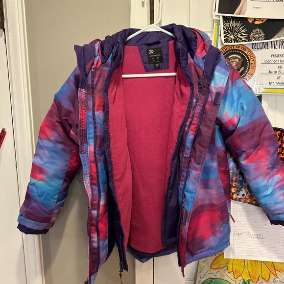 All in Motion-Women's Multicolored wind/water resistant 3-in-1 Jacket - Picture 2 of 3